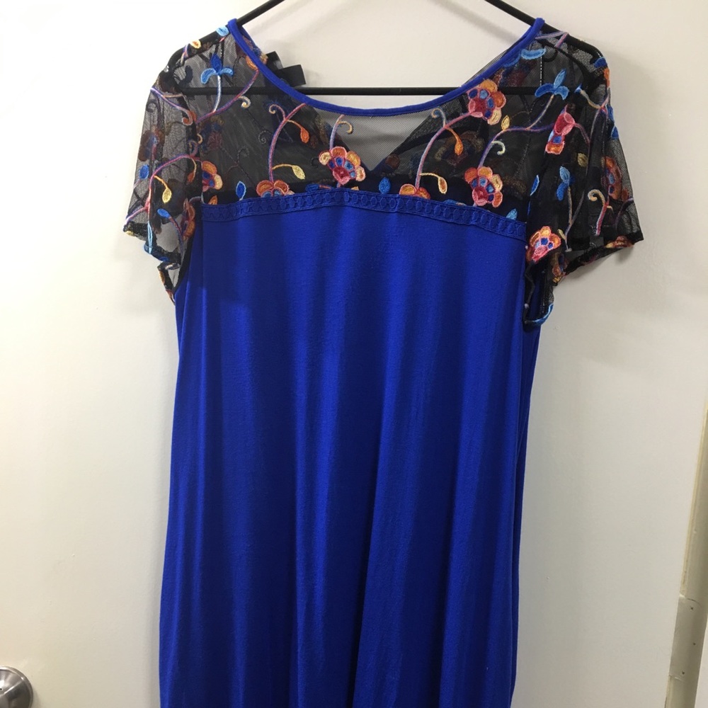 agb dress M blue casual dress with pockets